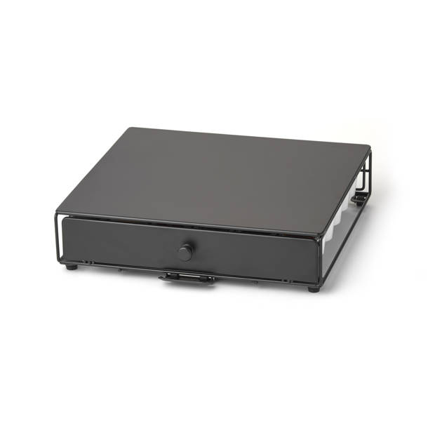 Nifty Home Products 36 Pod Keurig Brewed Glass Top KCup Rolling Drawer